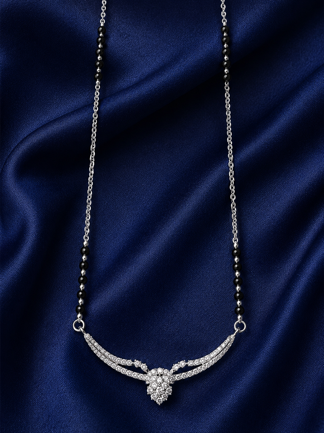 925 Sterling Silver Mangalsutra for Women - Silver Finish - image 1