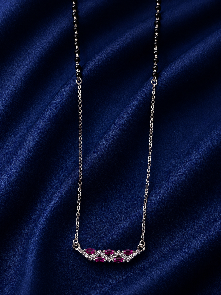 925 Sterling Silver Mangalsutra for Women - Silver Finish - image 1