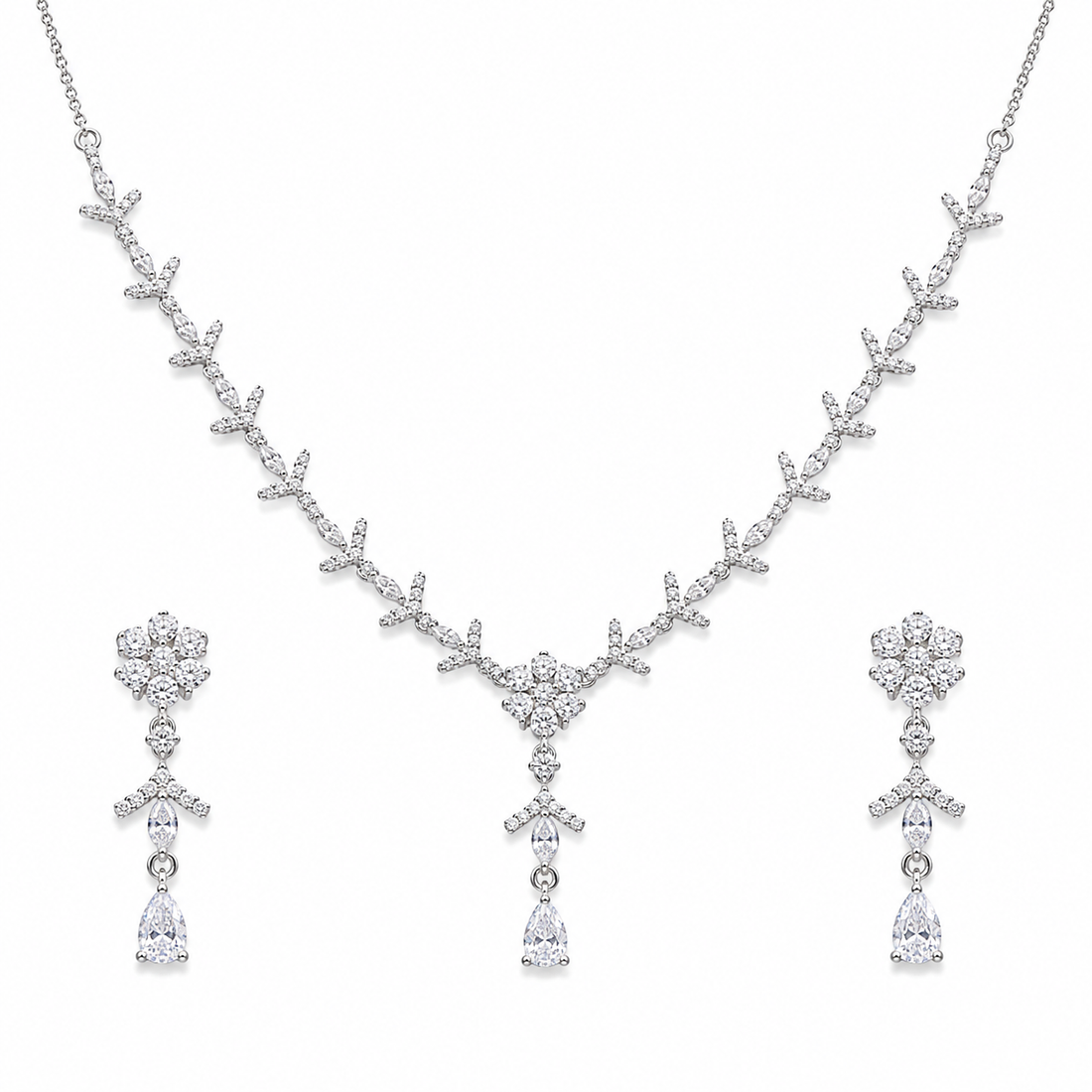 Silver Elegant 92.5 Sterling Silver Necklace - image 2