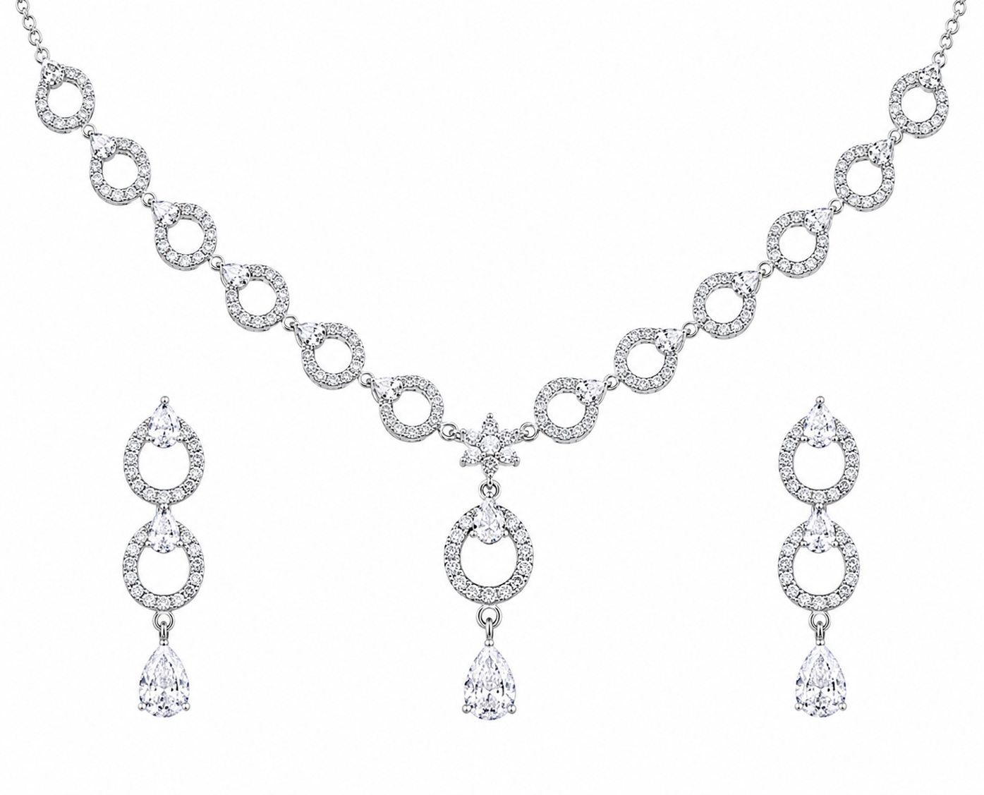 Silver Elegant 92.5 Sterling Silver Necklace - image 2