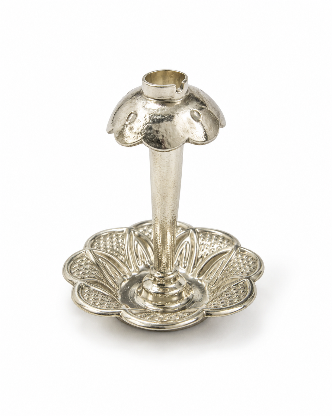 Real Silver Agarbatti Stand – Floral Incense Holder for Pooja & Home Temple - image 1