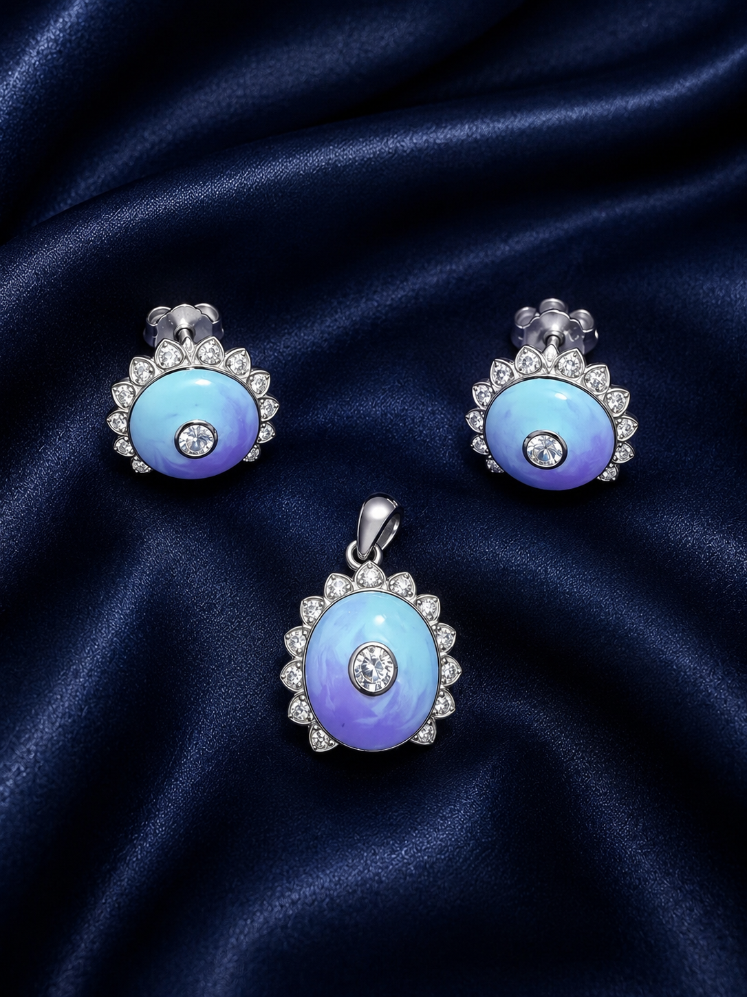 925 Sterling Silver Pendant & Earring Set