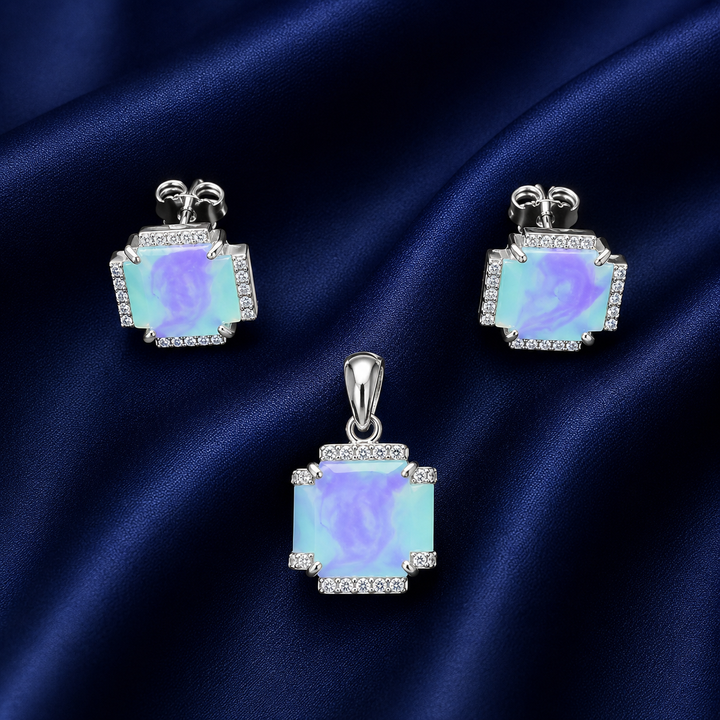 925 Sterling Silver Pendant & Earring Set