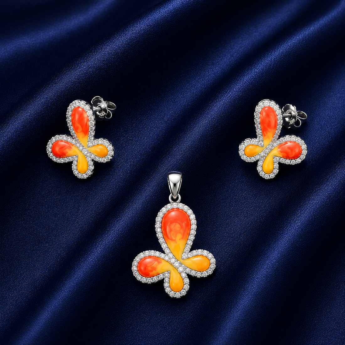 925 Sterling Silver Pendant & Earring Set