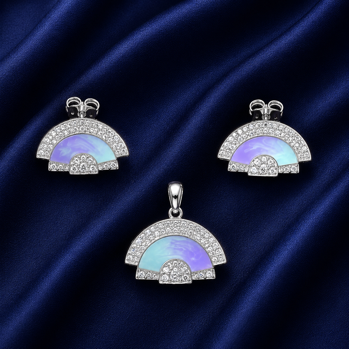 925 Sterling Silver Pendant & Earring Set