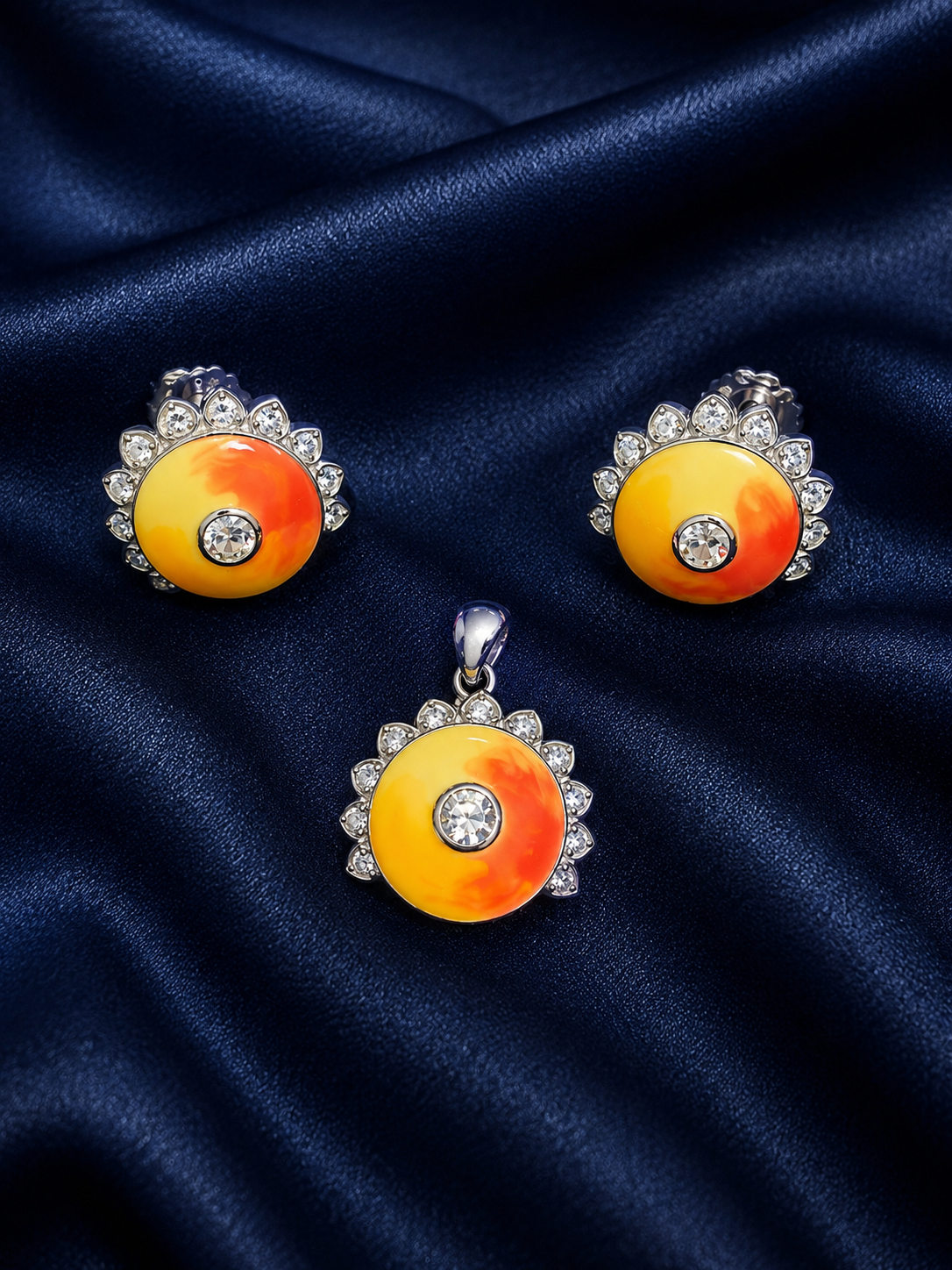 925 Sterling Silver Pendant & Earring Set