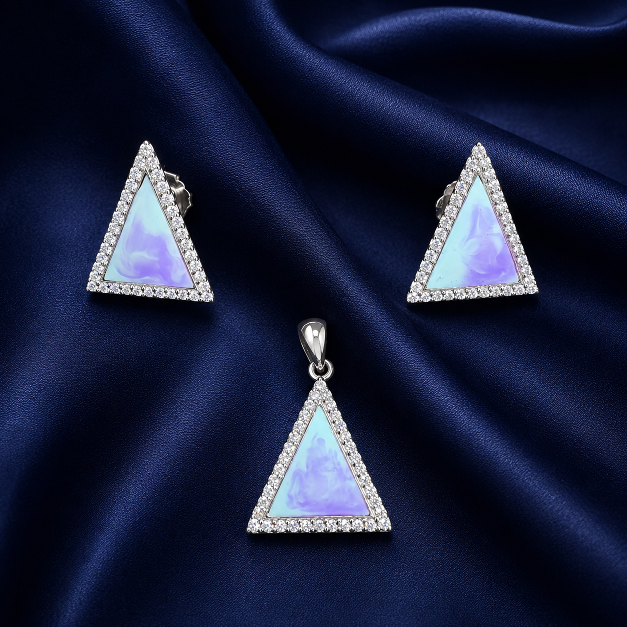 925 Sterling Silver Pendant & Earring Set