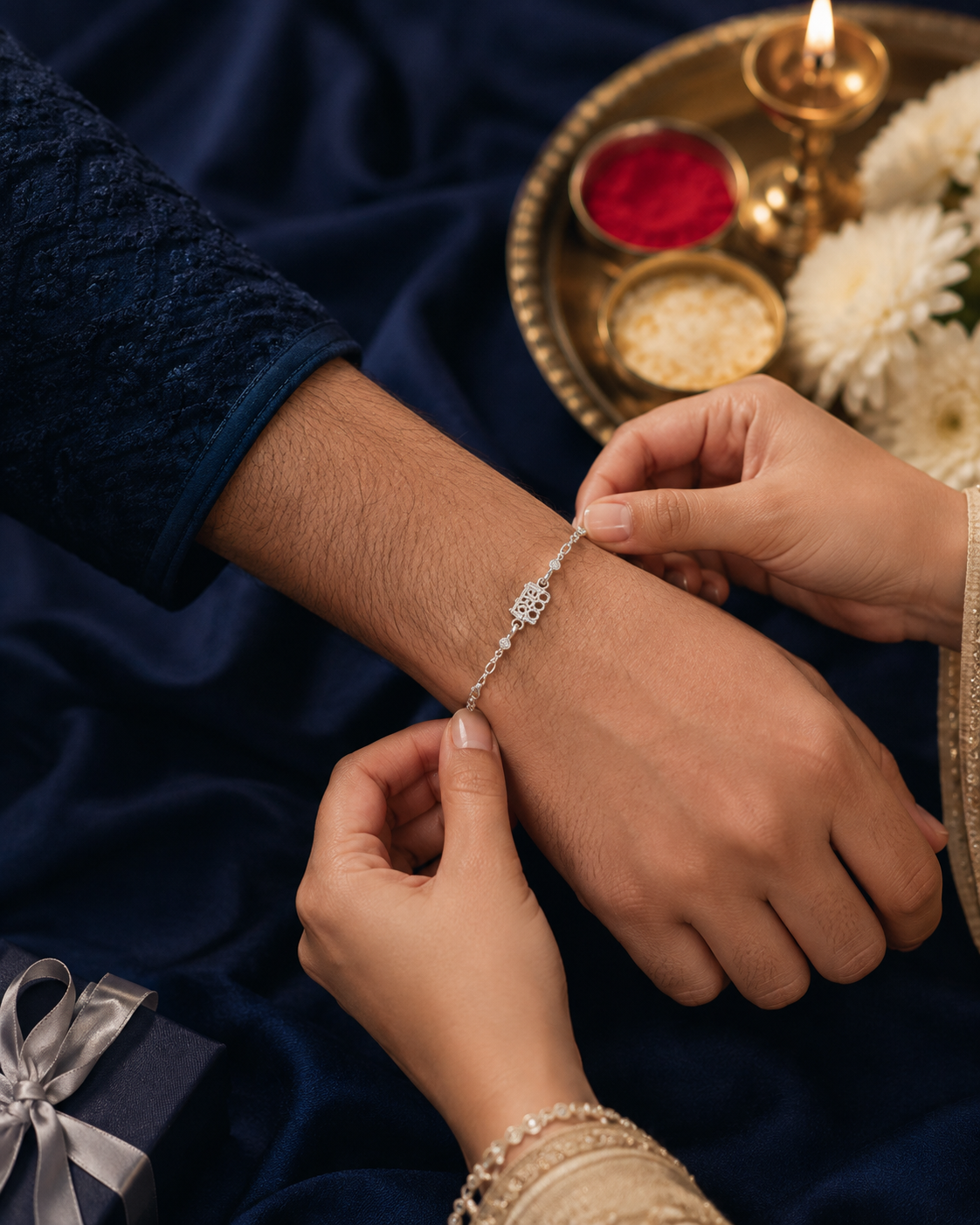Minimal Crystal Bar Rakhi - image 2
