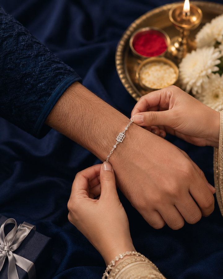 Minimal Crystal Bar Rakhi - image 2