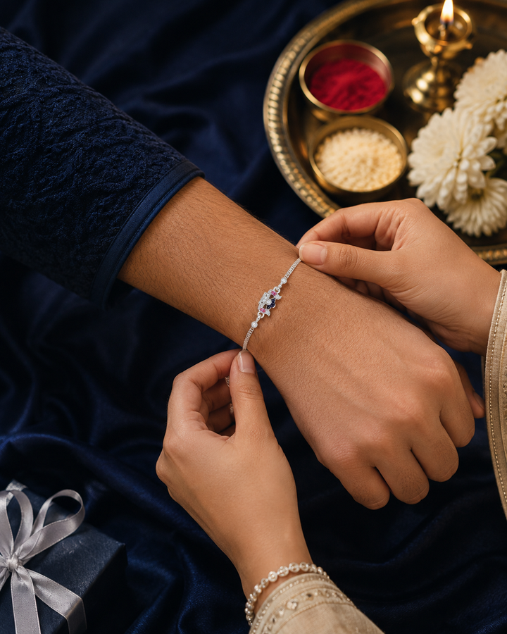 Elegant Central Motif Rakhi - image 2