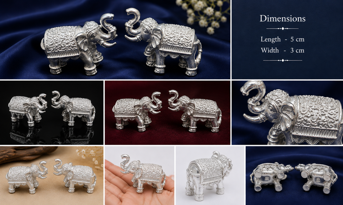 Real Silver Elephant Decorative Showpiece – Detailed Home Décor & Gifting - image 2