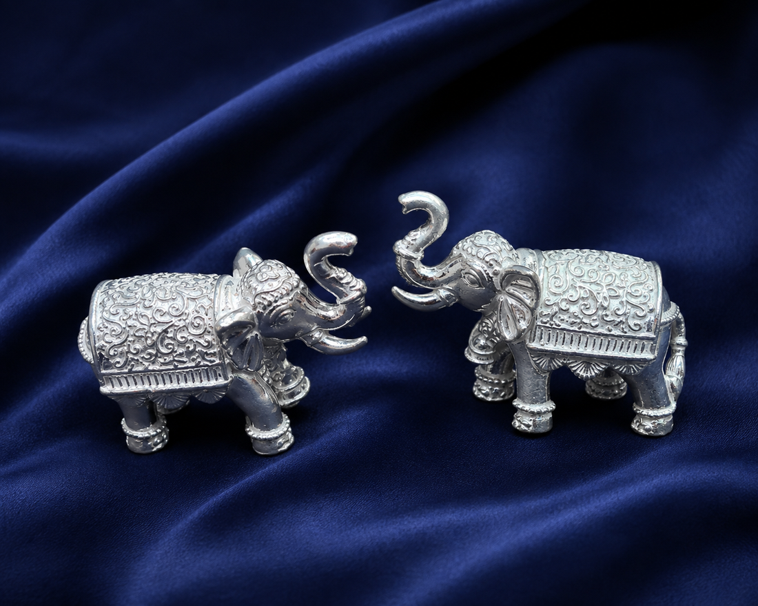 Real Silver Elephant Decorative Showpiece – Premium Home Décor & Gifting - image 1
