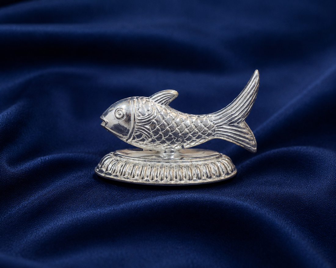 Real Silver Fish Decorative Showpiece – Elegant Home Décor & Gifting - image 1