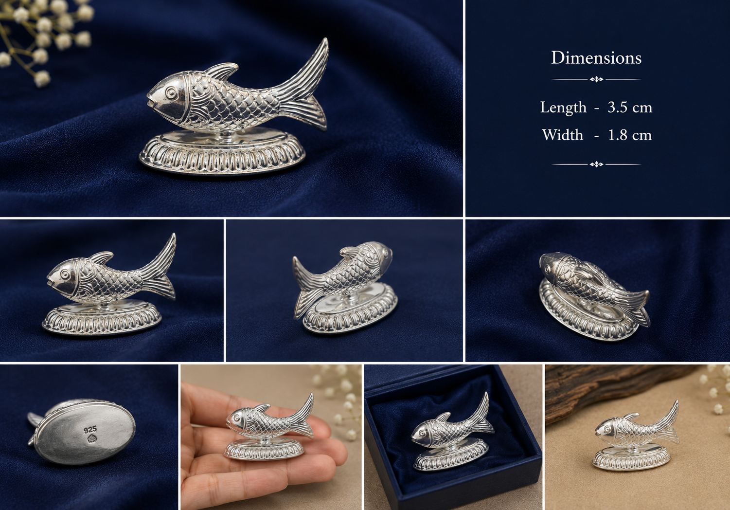 Real Silver Fish Decorative Showpiece – Elegant Home Décor & Gifting - image 2