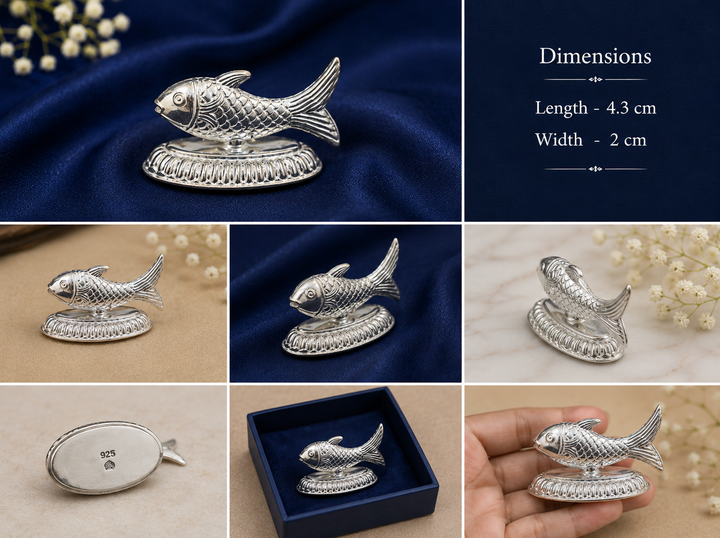 Real Silver Fish Decorative Showpiece – Detailed Home Décor & Gifting - image 2