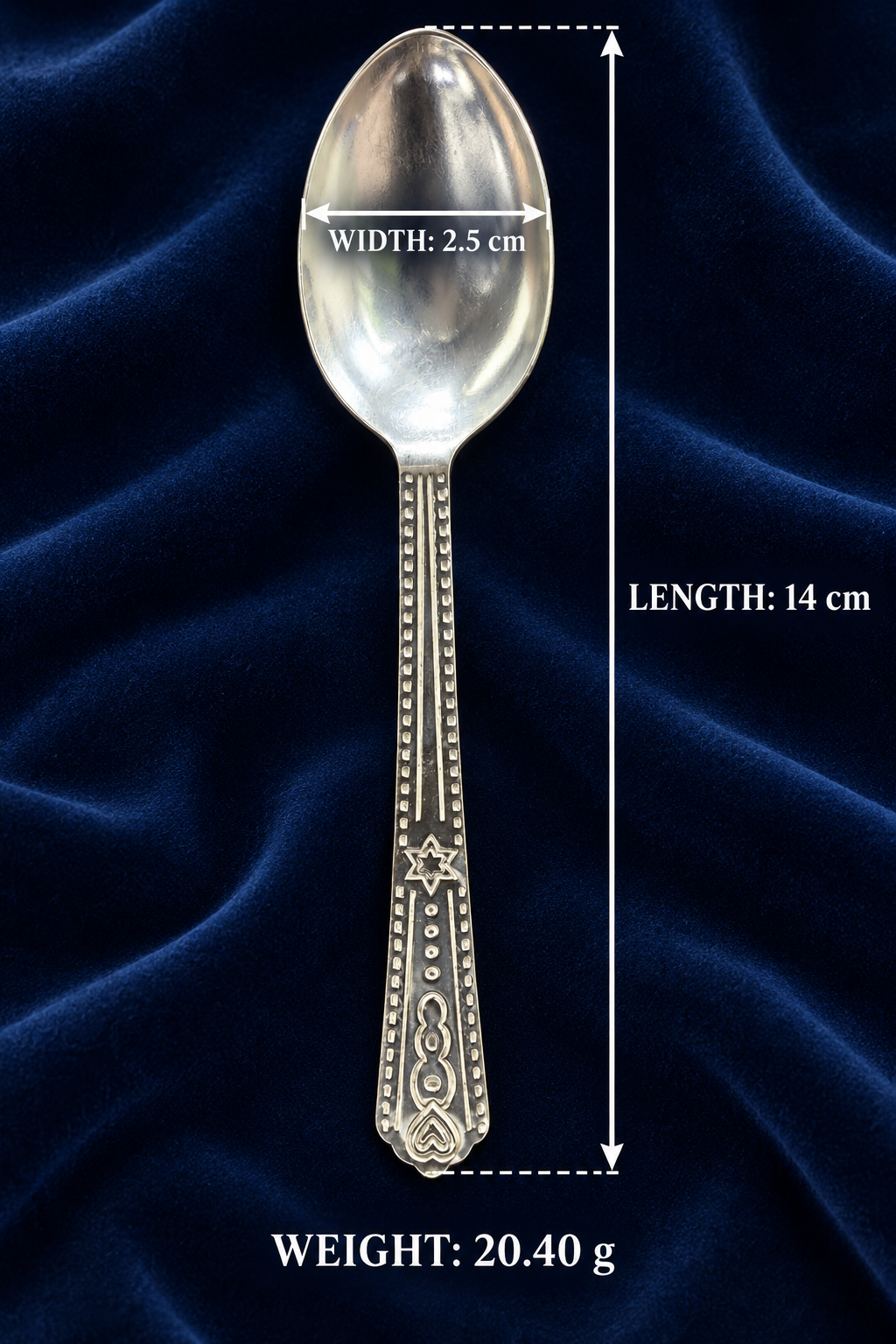 Pure Silver Ornate Dining Spoon - SP006 - Image 3
