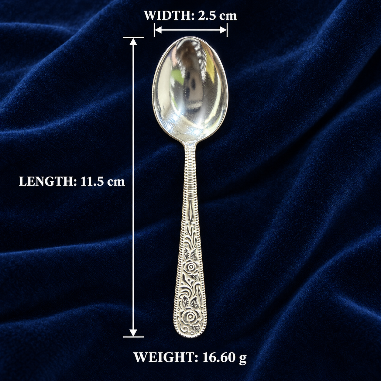 Pure Silver Decorative Spoon - SP008 - Image 3