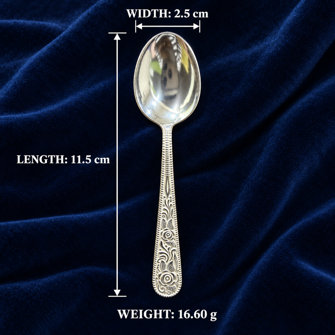 Pure Silver Decorative Spoon - SP008 - Image 3