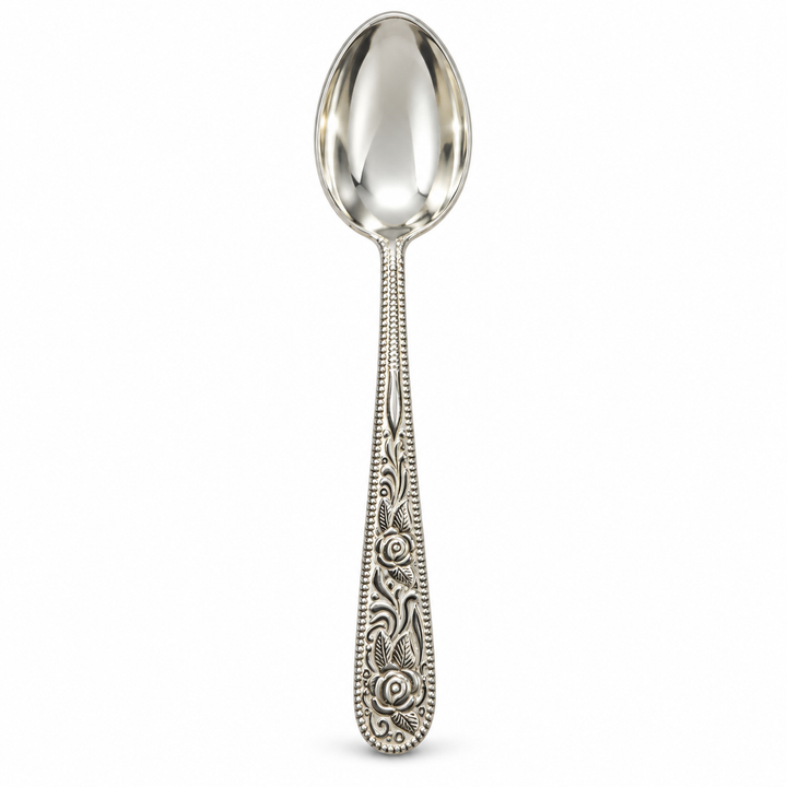 Pure Silver Ornate Spoon - 13 cm - SP011 - Image 1