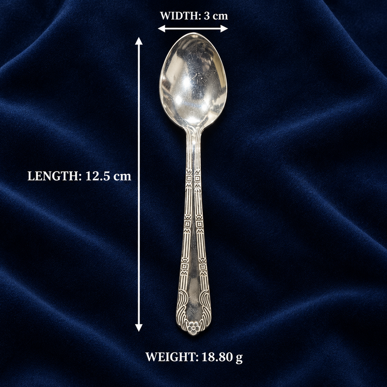 Pure Silver Decorative Spoon - SP012 - Image 3