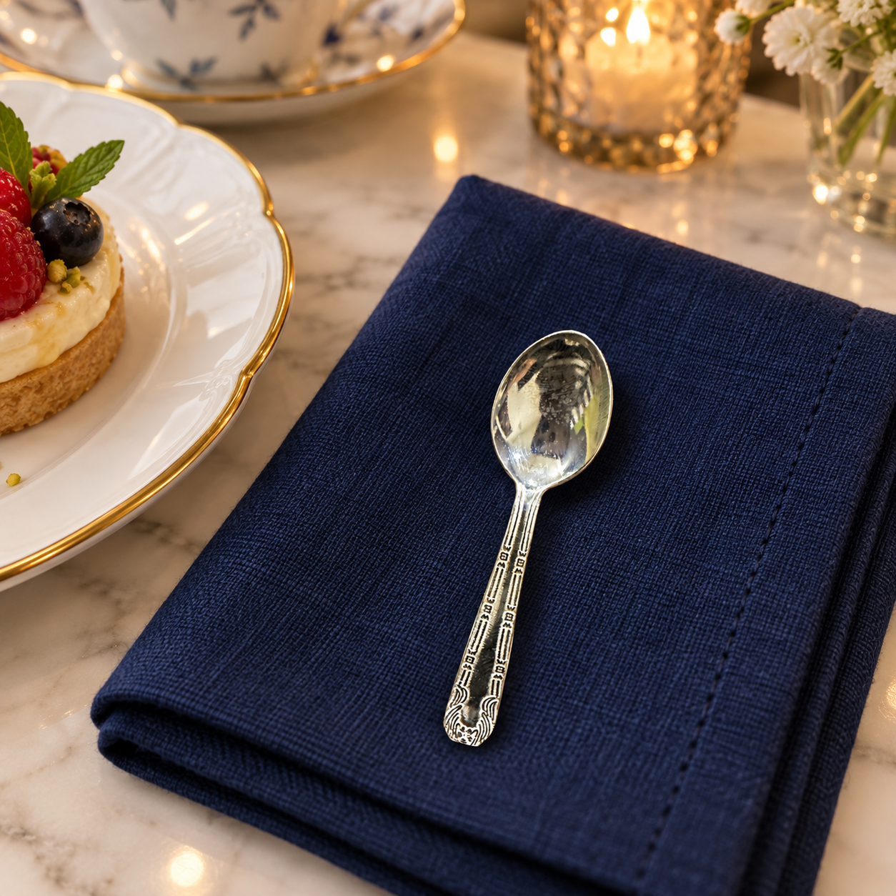 Pure Silver Mini Spoon - 8 cm - Image 4